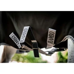 Rambo Turnout Rug 1680D Varilayer 250g Black/Thunderstorm Grey/Silver