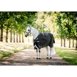 Rambo Turnout Rug 1680D Varilayer 250g Black/Thunderstorm Grey/Silver