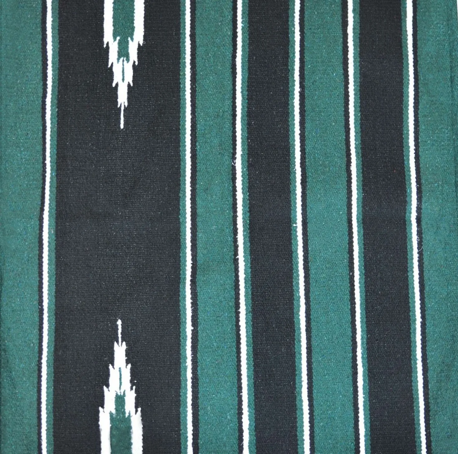 Randol's Navajo Show Blanket Katoen Groen/Zwart/Wit
