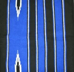 Randol's Navajo Show Blanket Katoen Zwart/Koningsblauw/Wit