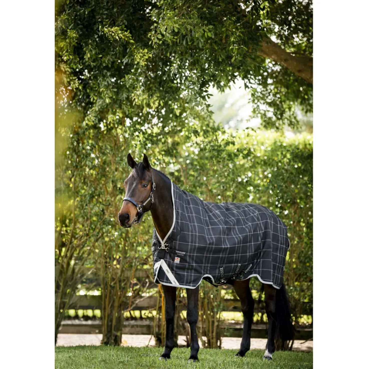 Rhino Wug Turnout Medium Varilayer 250g Black/Grey/White Check/Gray
