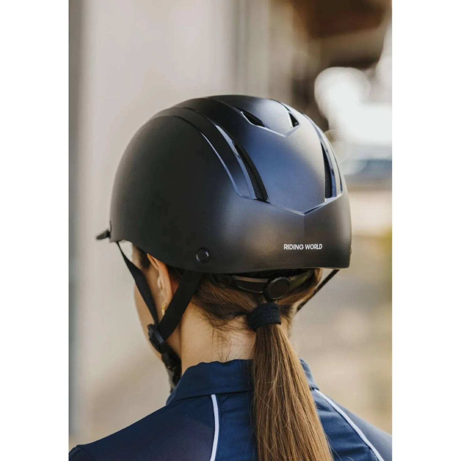 Riding World Cap Topy Mat Zwart