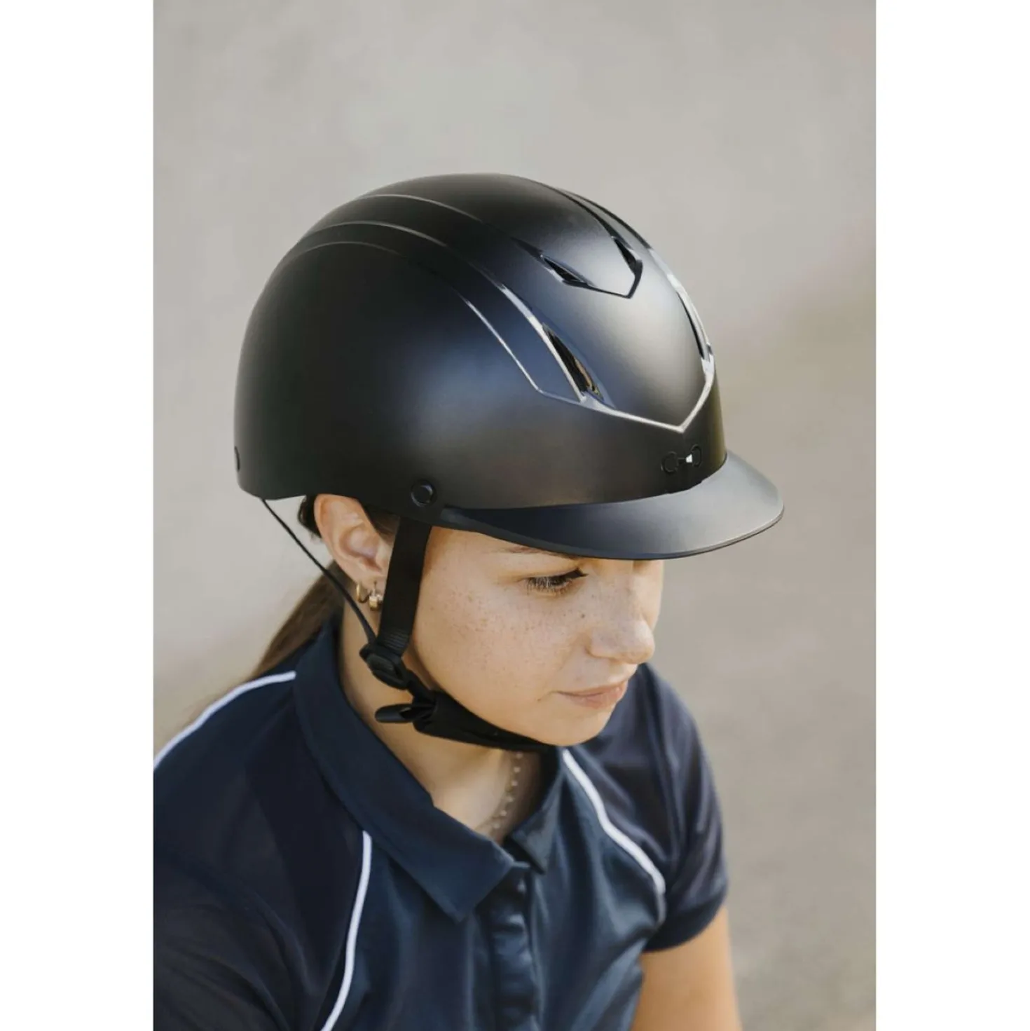 Riding World Cap Topy Mat Zwart