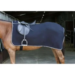 Riding World Uitrijdeken Fleece Zwart/Grijs