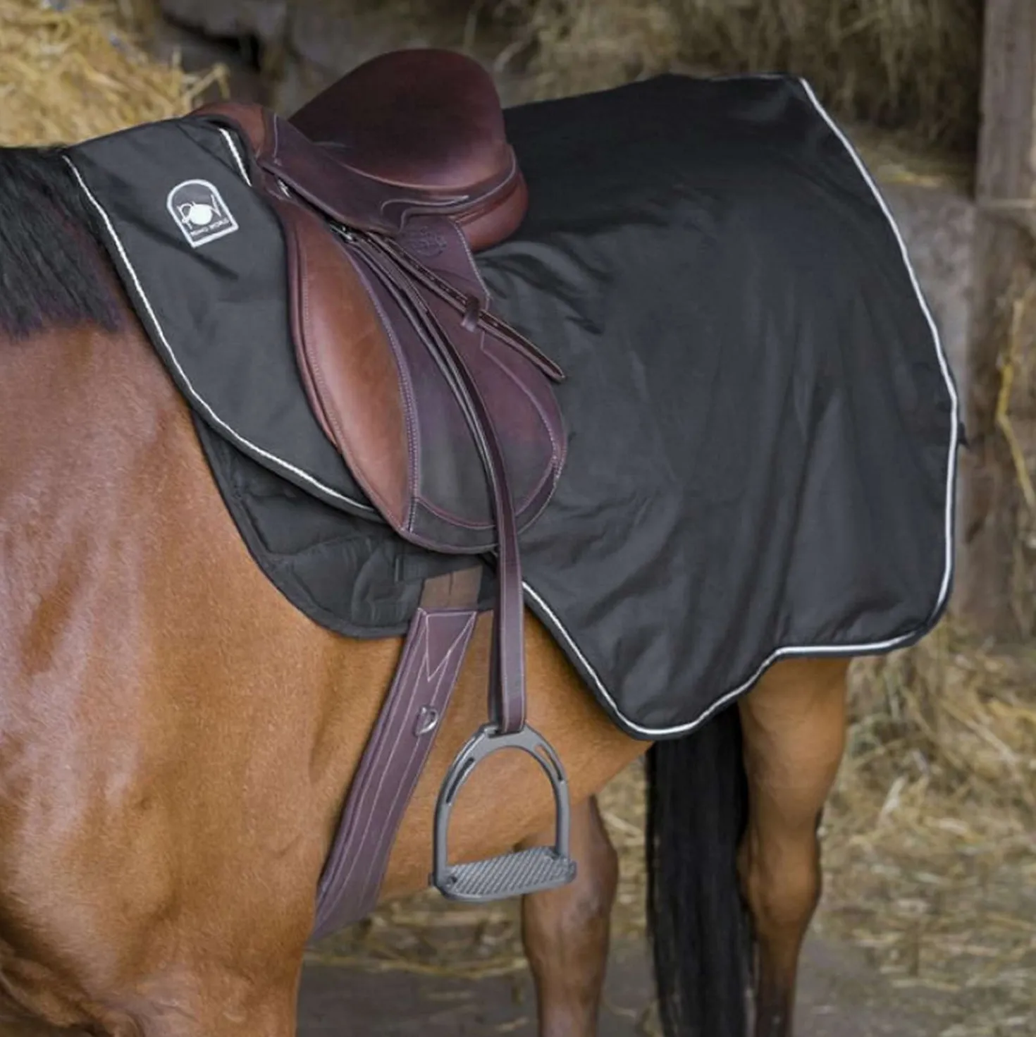 Riding World Uitrijdeken Waterdicht Zwart