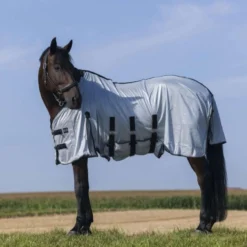 Riding World Vliegendeken Belly Mesh Grijs