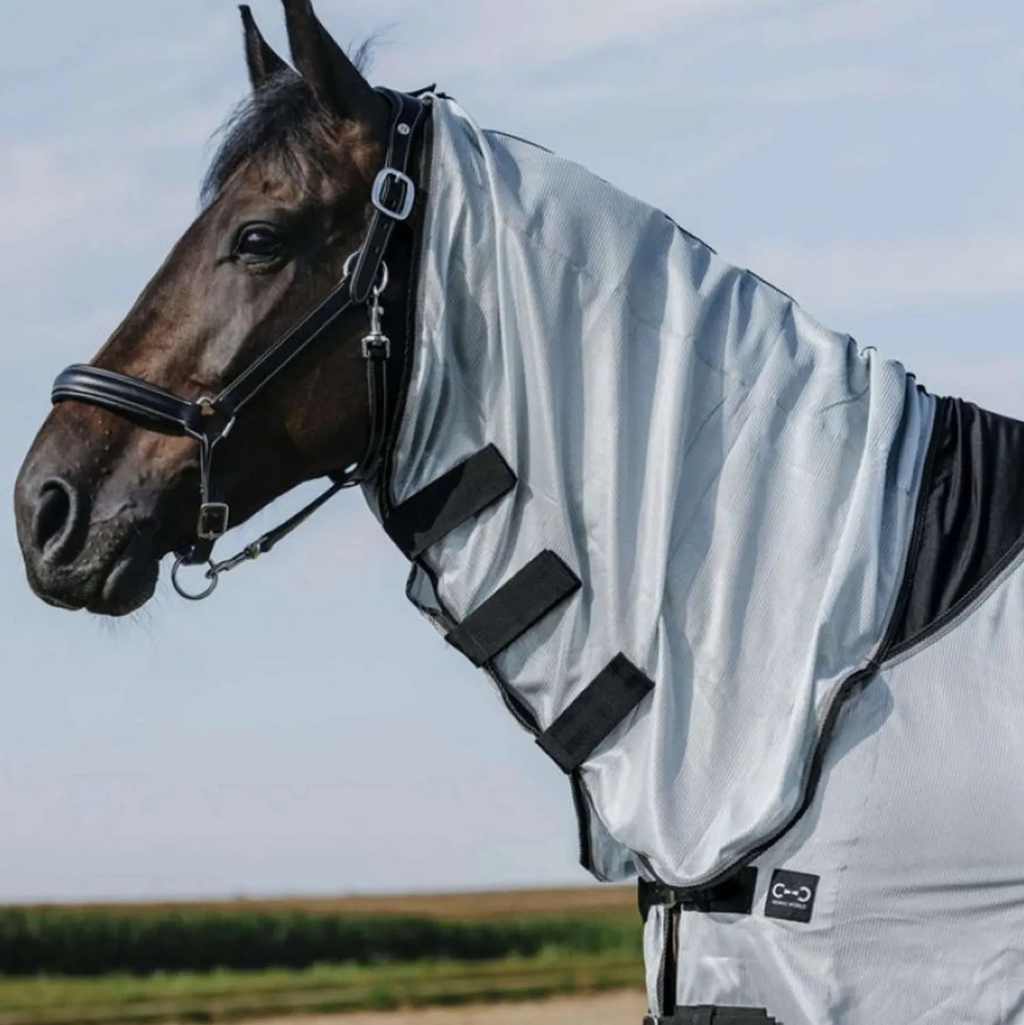 Riding World Vliegendeken Belly Mesh Combo Grijs