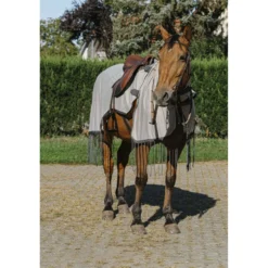 Riding World Vliegenuitrijdeken Mesh Grijs