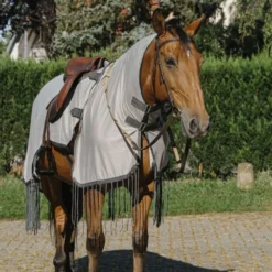 Riding World Vliegenuitrijdeken Mesh Grijs
