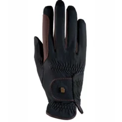 Roeckl Rijhandschoenen Malta Roeck-Grip Bicolor Zomer Zwart/Mokka