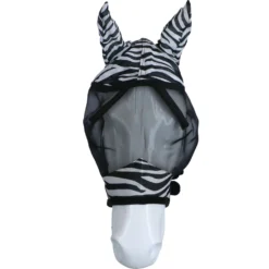 RugBe by Covalliero Vliegenmasker met Oorbedekking Zwart Zebra