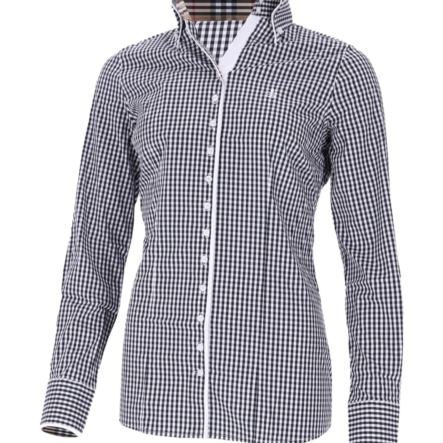 Schockemöhle Blouse FDL Eleonora London B Wit/Zwart