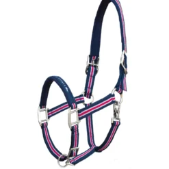Schockemöhle Halster Memphis Nylon Navy/Rood/Stripe
