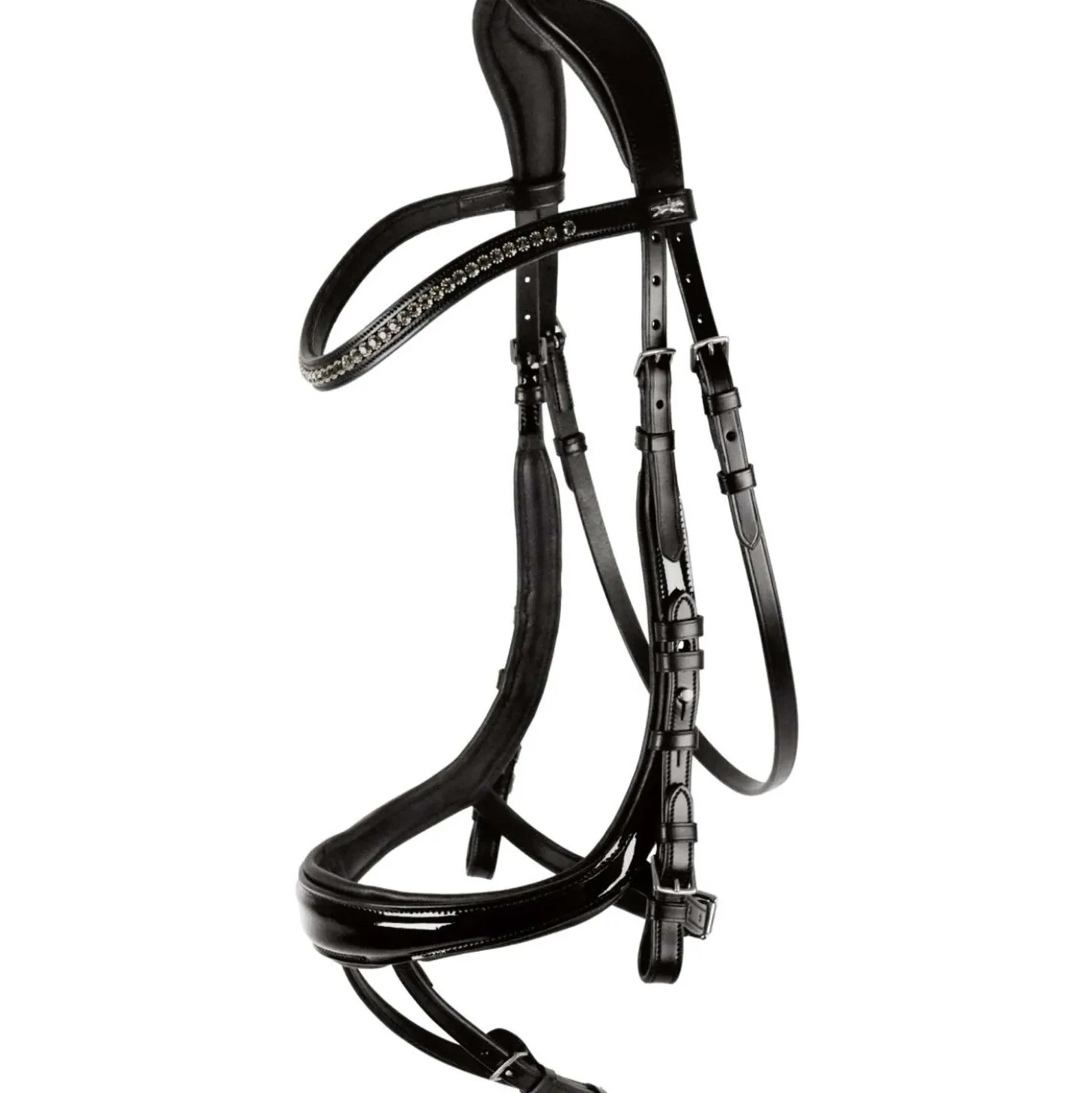 Schockemöhle Hoofdstel Premium sports Equitus Beta Zwart/Patent/Zilver