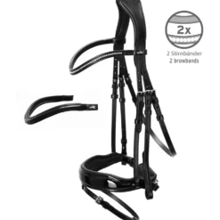 Schockemöhle Hoofdstel Premium sports Stanford Zwart/Lak/Zilver