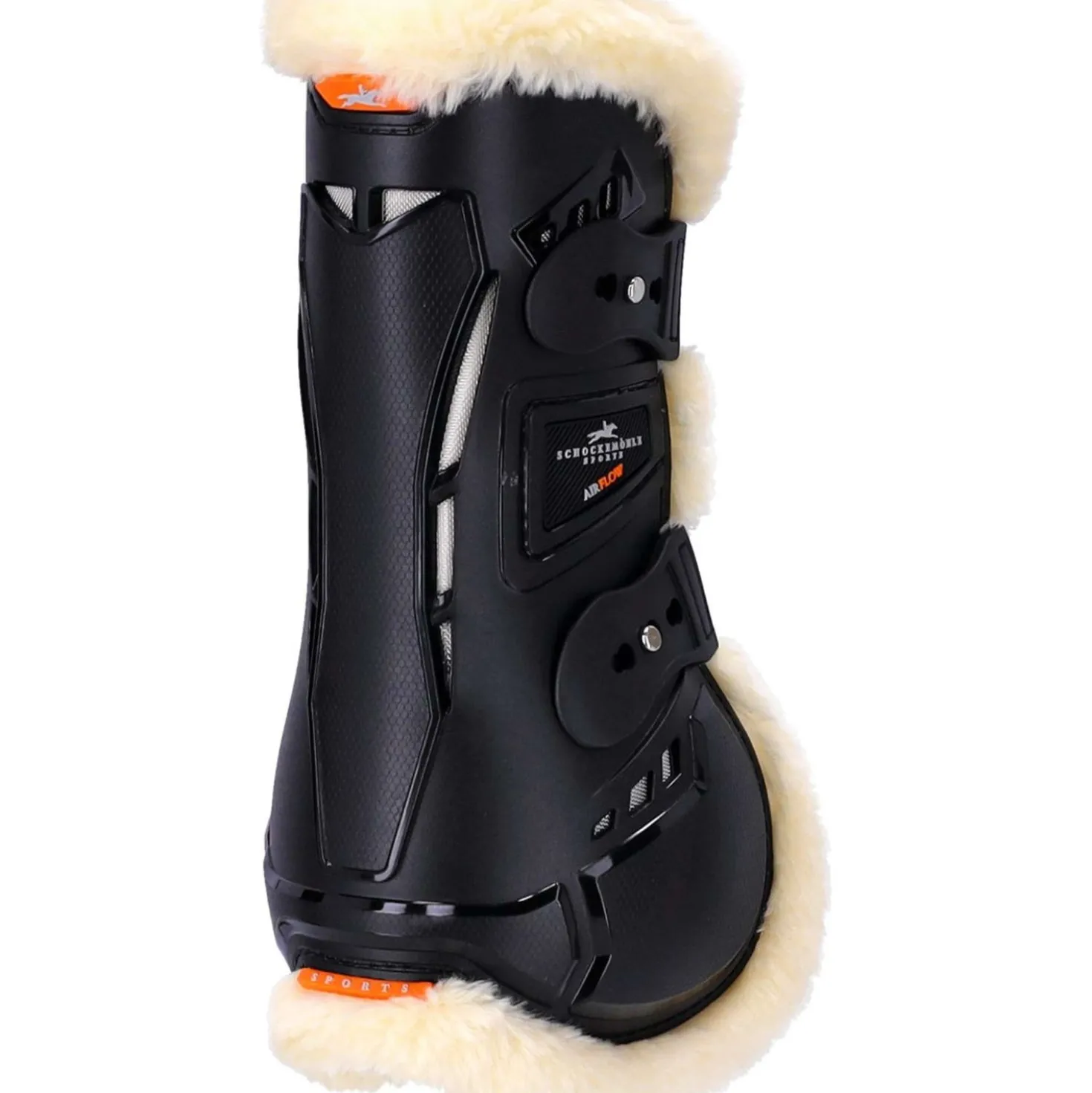 Schockemöhle Peesbeschermers Airflow Champion met Bont Zwart