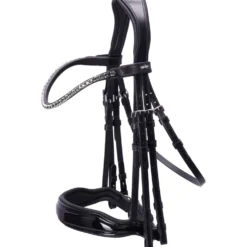 Schockemöhle Stang en Trenshoofdstel Milazzo Zwart/Patent/Grijs