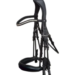 Schockemöhle Stang en Trens Hoofdstel Classic Line Venice Zwart/Patent/Zilver