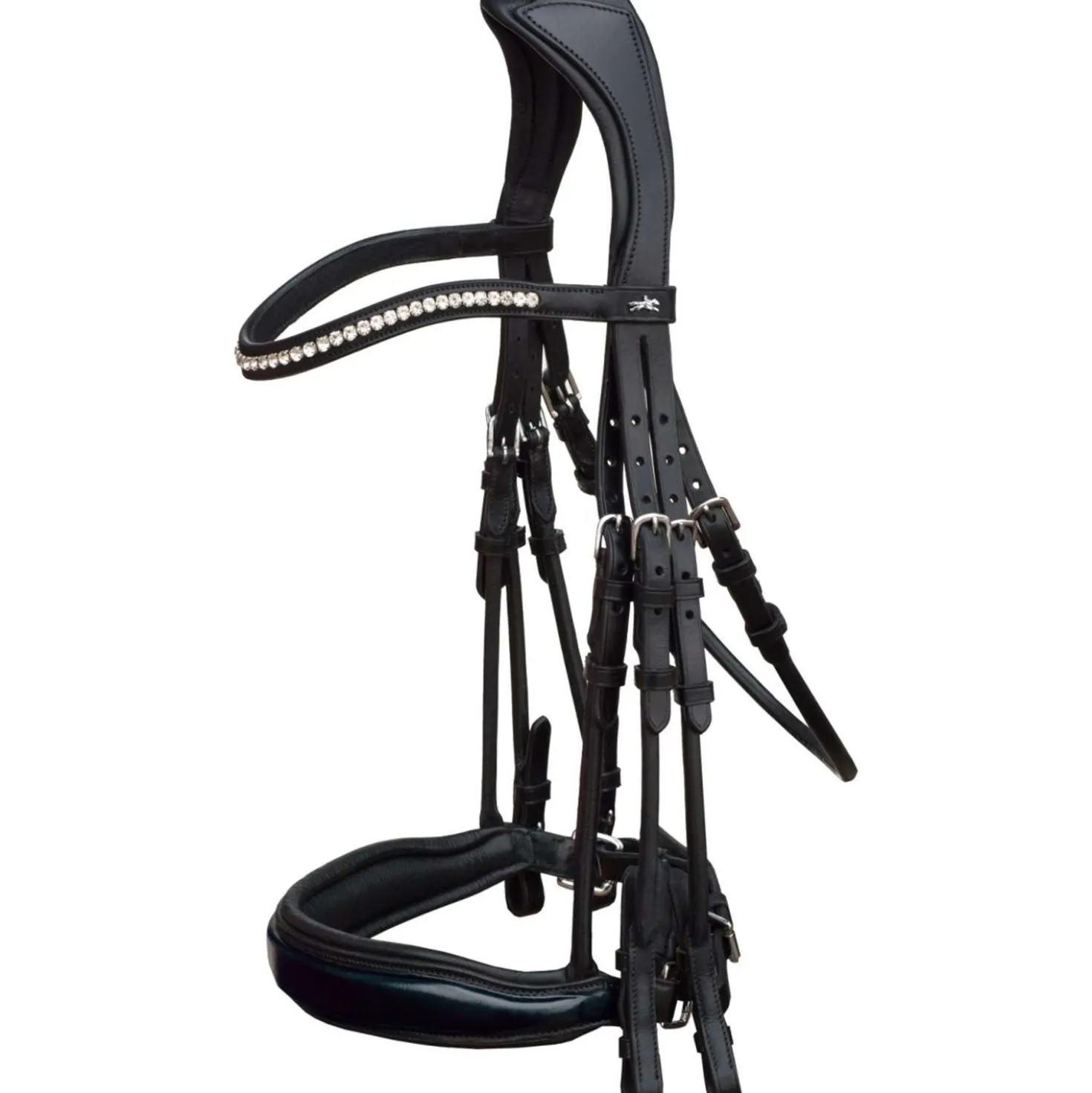 Schockemöhle Stang en Trens Hoofdstel Classic Line Venice Zwart/Patent/Zilver