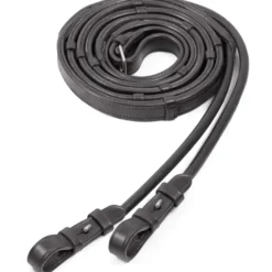 Schockemöhle Stangteugels Leer/Rubber Zwart/Zilver