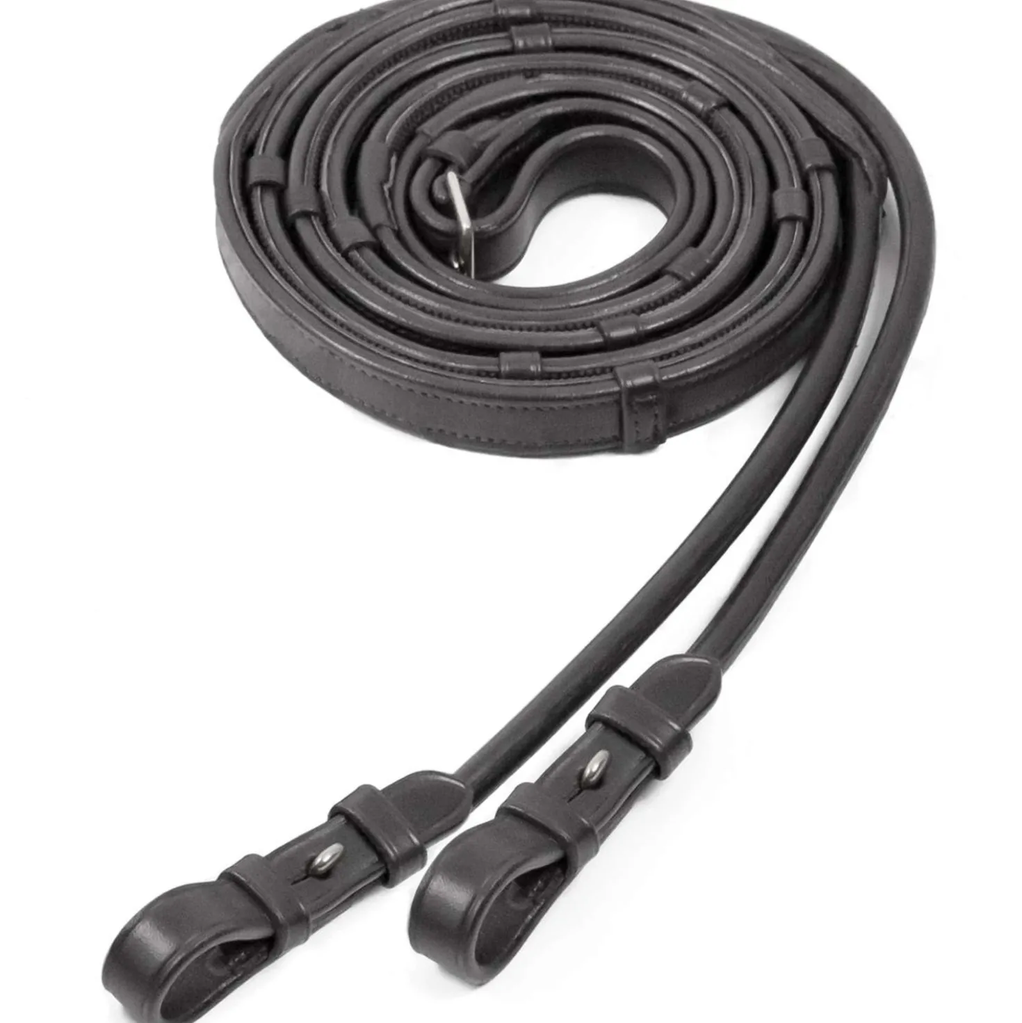 Schockemöhle Stangteugels Leer/Rubber Zwart/Zilver