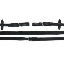 Schockemöhle Teugels Durasoft Grip Rubber Zwart/Zilver