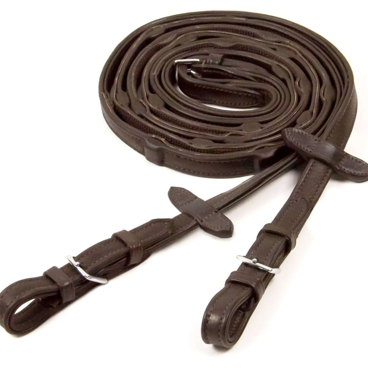 Schockemöhle Teugels Durasoft Grip Rubber Donkerbruin/Zilver
