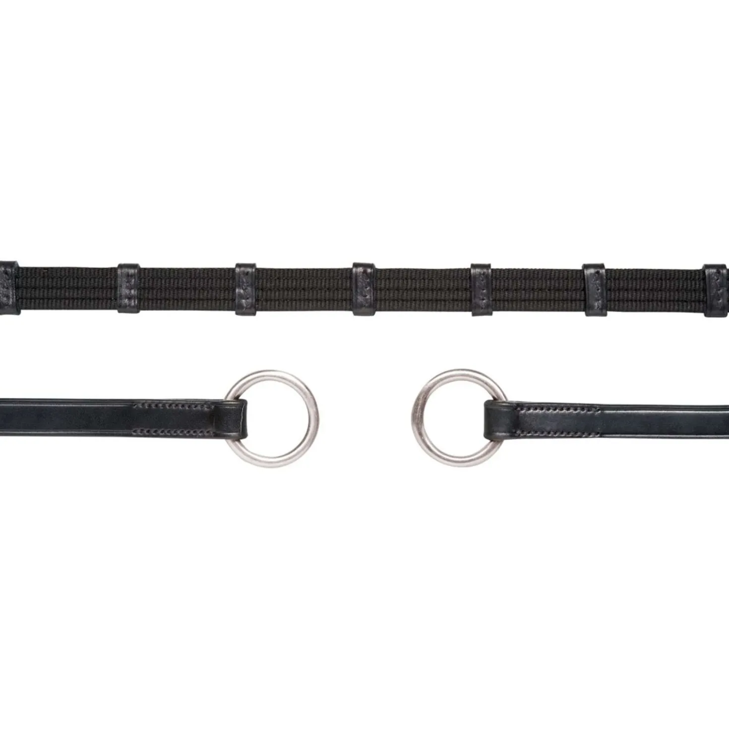 Schockemöhle Teugels met Stops en Ring Zwart/Zilver