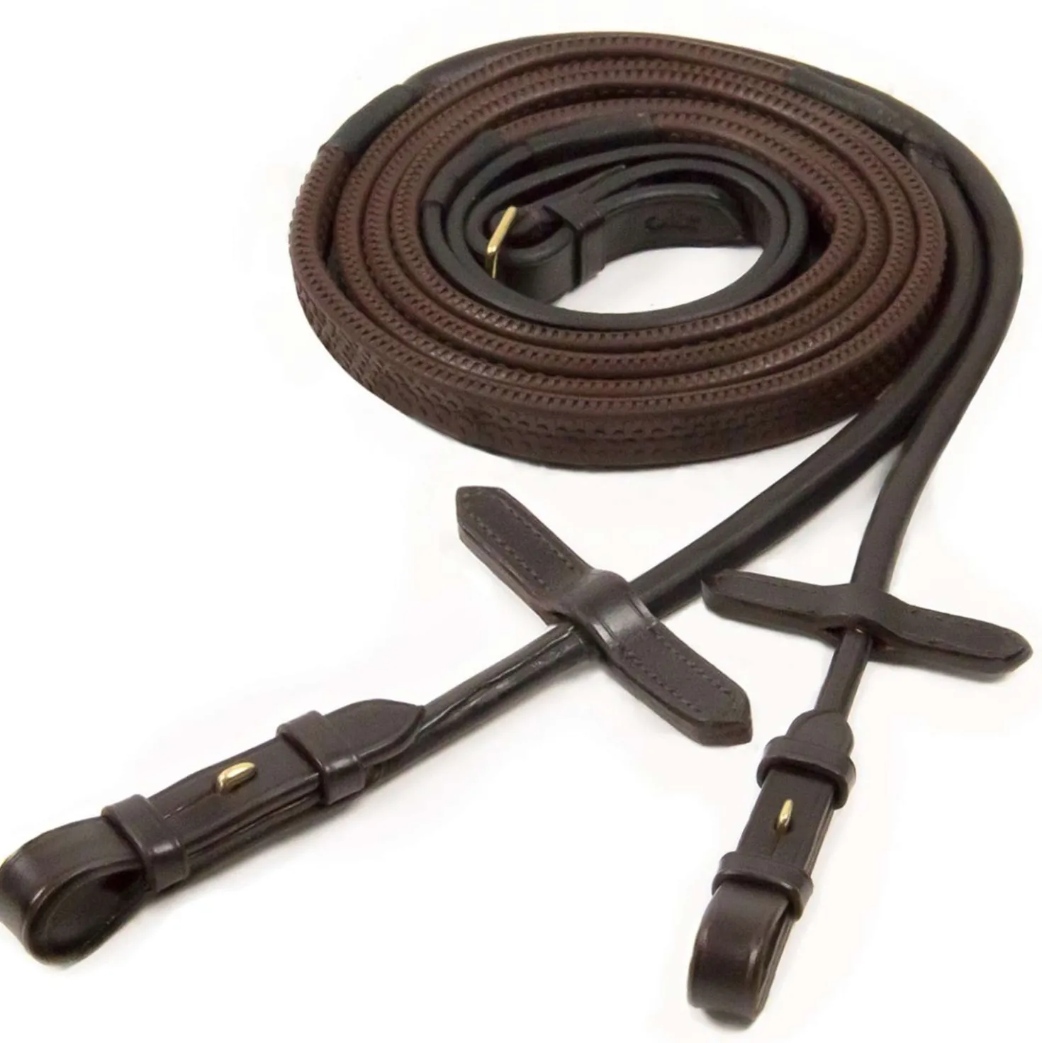 Schockemöhle Teugels Premium Rubber Donkerbruin/Goud