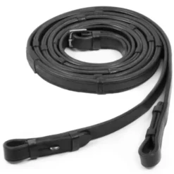 Schockemöhle Teugels Rubber met Stops Zwart/Zilver