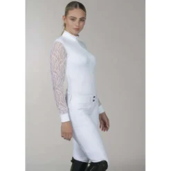 Schockemöhle Wedstrijdshirt SPAlicia Lange mouwen Optical White