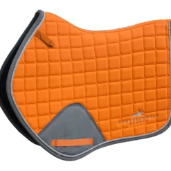 Schockemöhle Zadeldekje Power Logo Springen Oranje/Grijs
