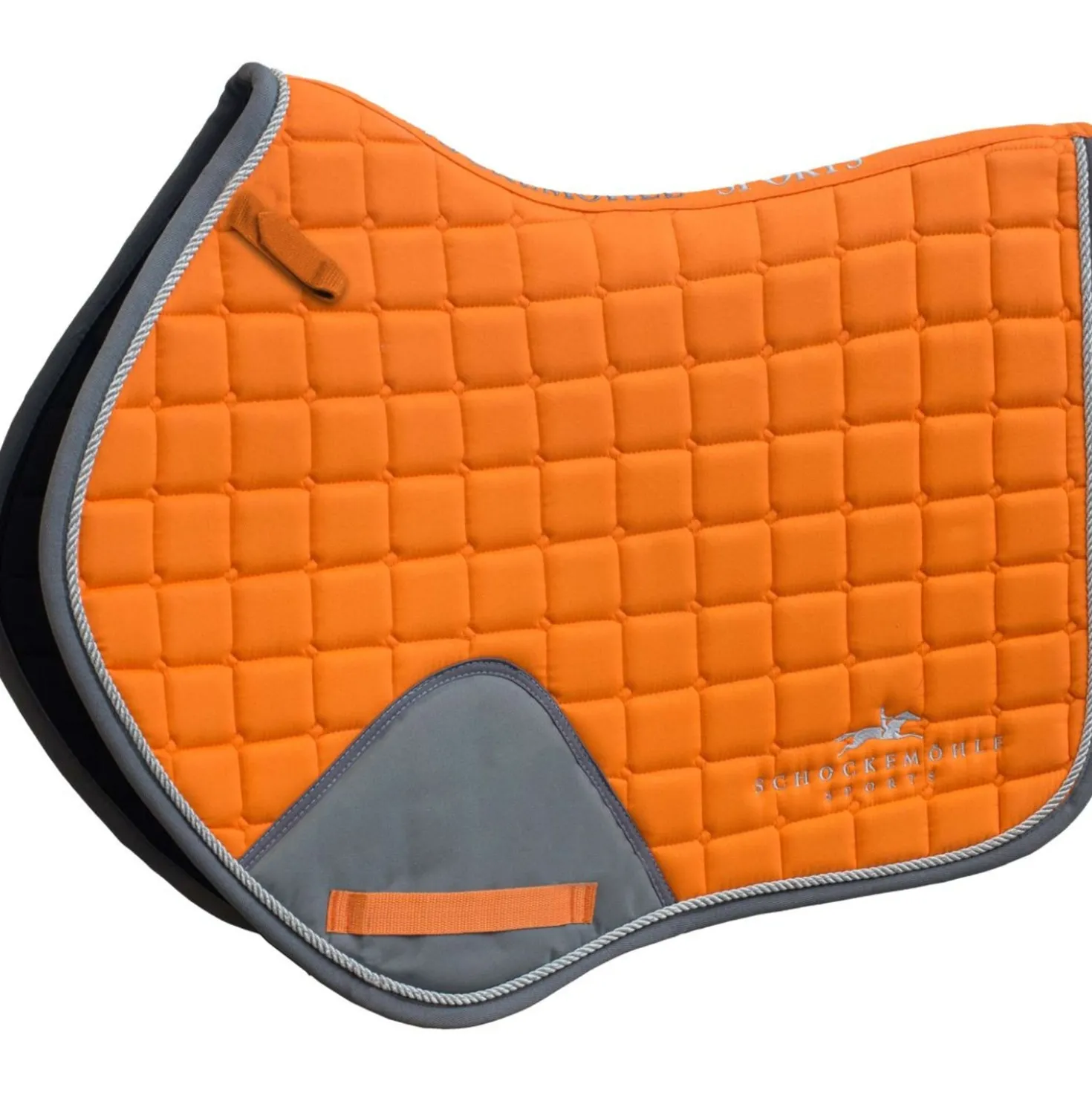 Schockemöhle Zadeldekje Power Logo Springen Oranje/Grijs