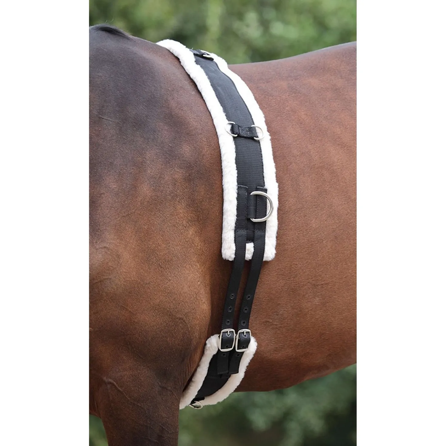 Shires Longeersingel Nylon met Fleece Voering Zwart