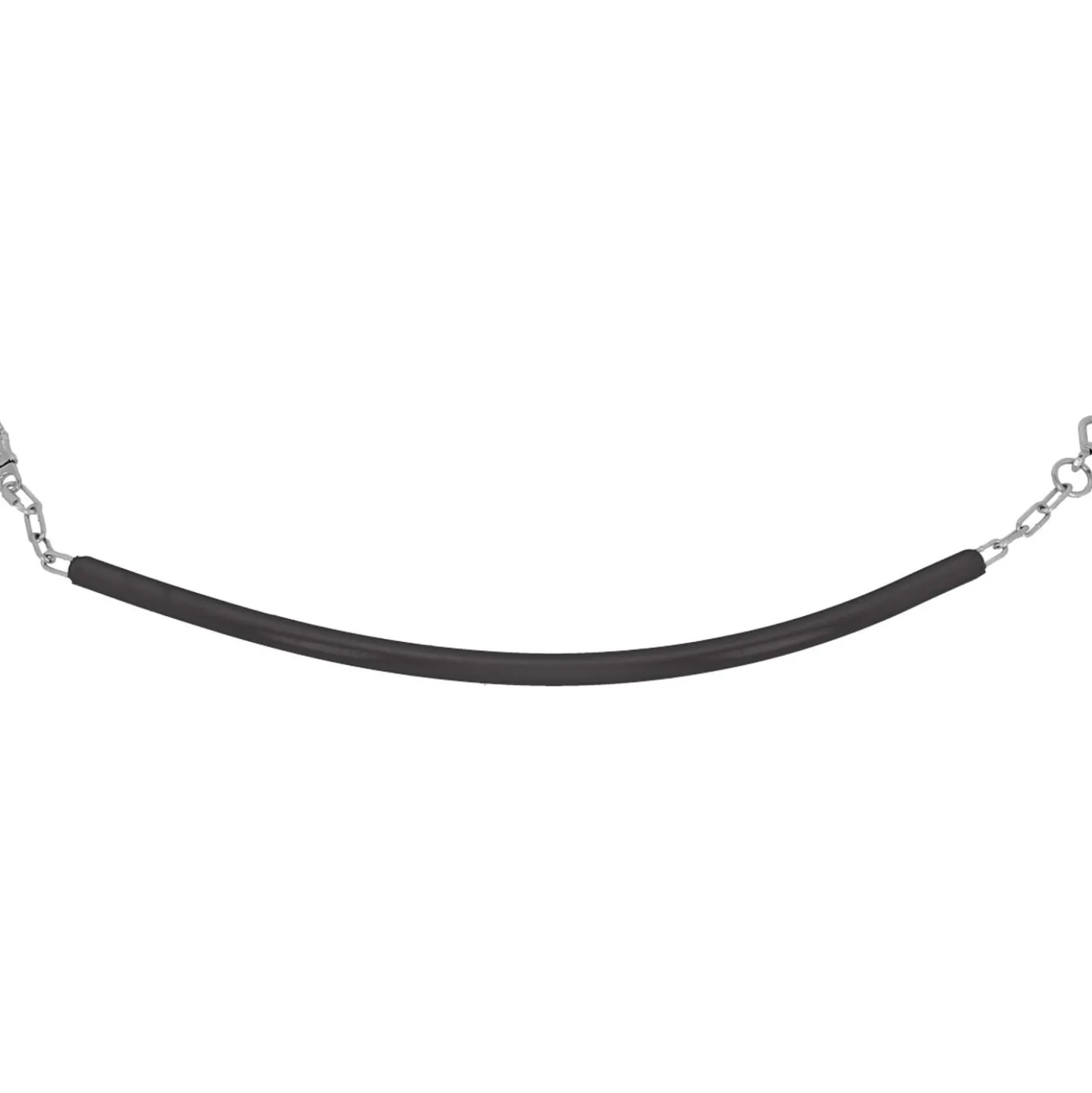 Shires Stalketting rubber met ketting Zwart