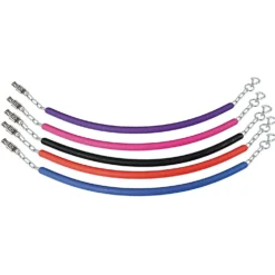 Shires Stalketting rubber met ketting Zwart