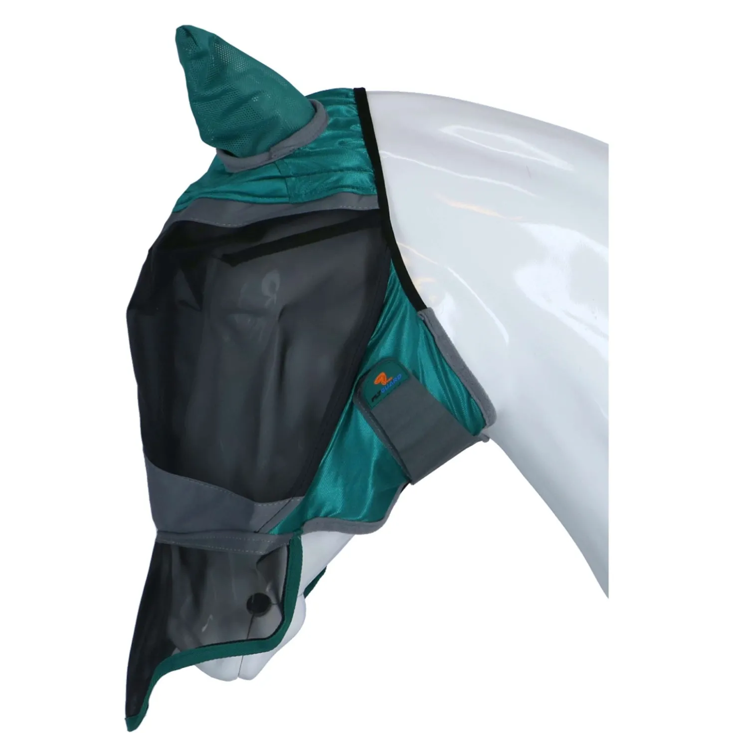 Shires Vliegenmasker Deluxe met Oren en Neus Groen