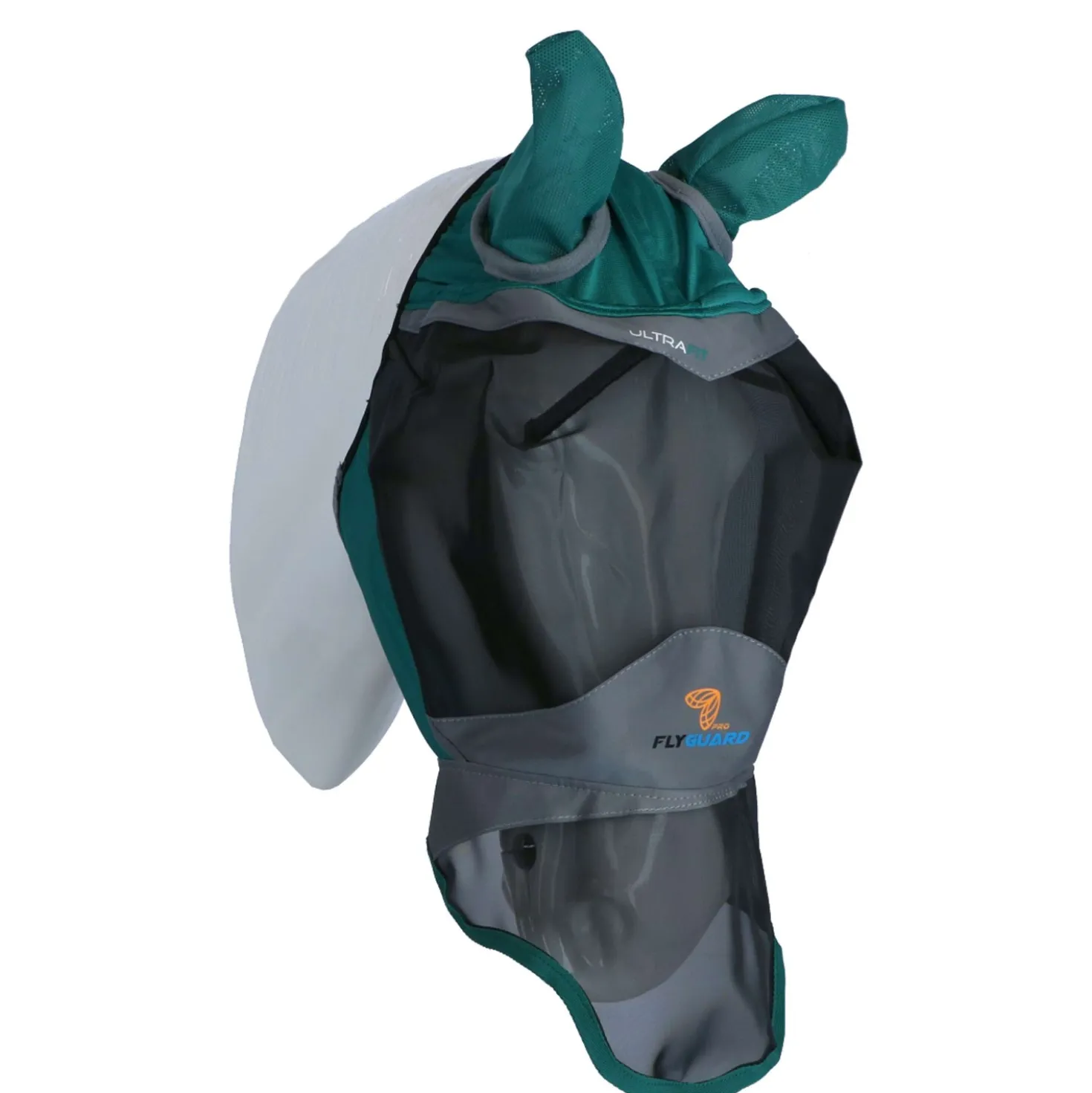 Shires Vliegenmasker Deluxe met Oren en Neus Groen
