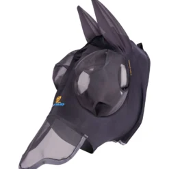 Shires Vliegenmasker Stretch met Neus Jet Zwart