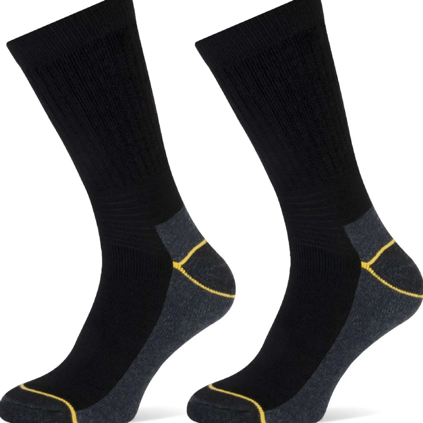Stapp Yellow Sokken Worker 2-Pack Zwart