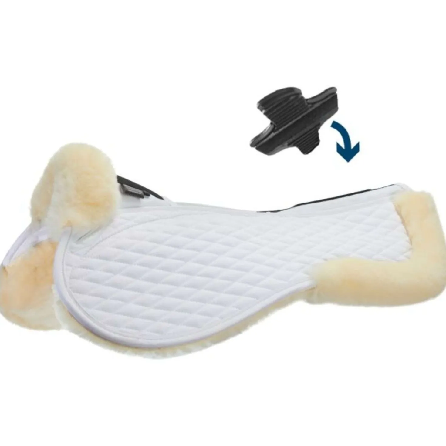Stübben Zadelonderlegger Streamline Lambswool Springen Wit