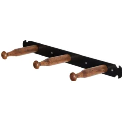 Stubbs Kapstok Retro 3 haken Zwart