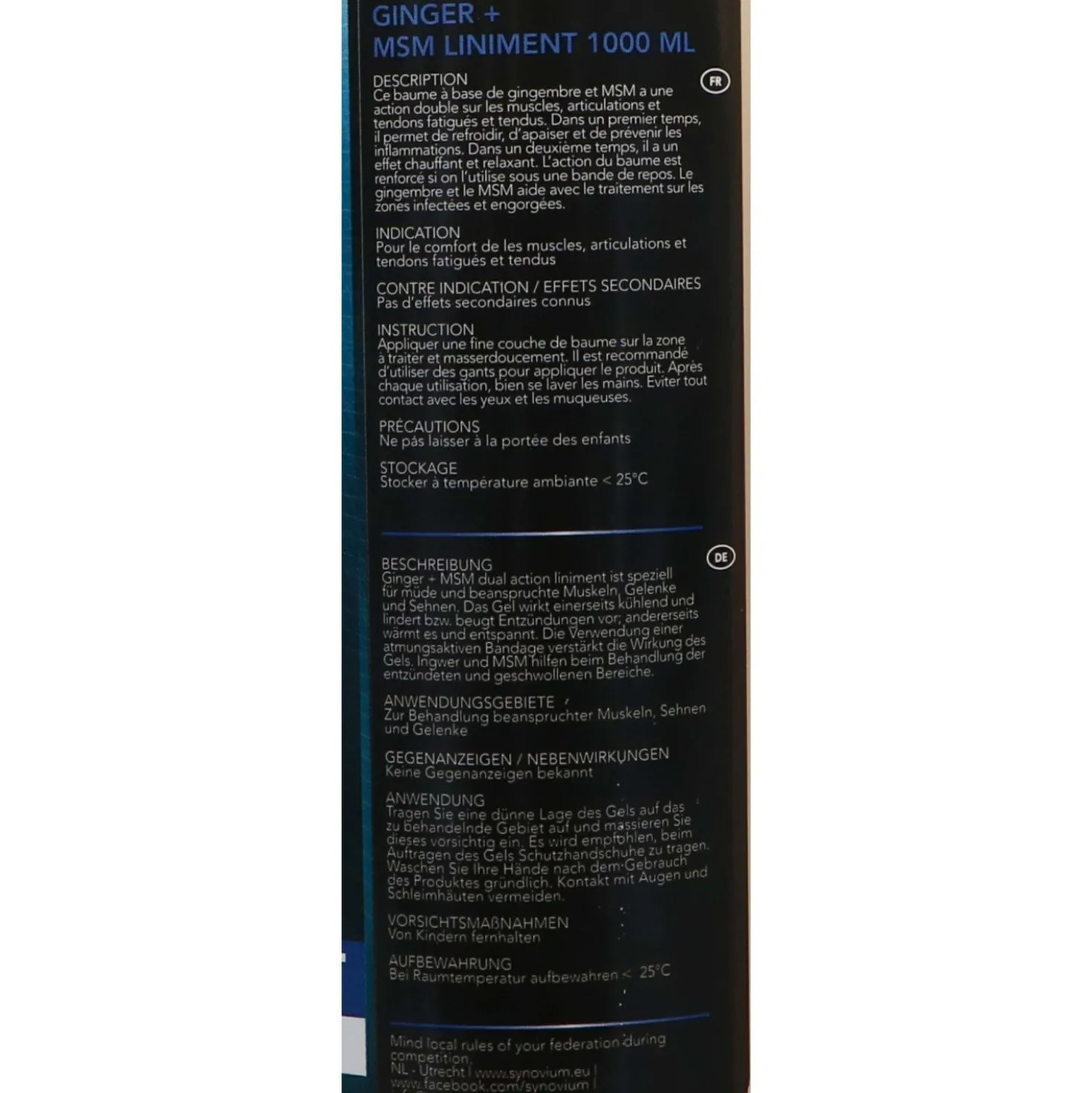 Synovium Ginger MSM Liniment