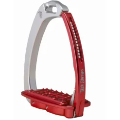 Tech Stirrups Stijgbeugels Venice Sloped Evo Swarovski Zilver/Rood