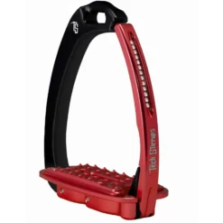 Tech Stirrups Stijgbeugels Venice Sloped Evo Swarovski Zwart/Rood