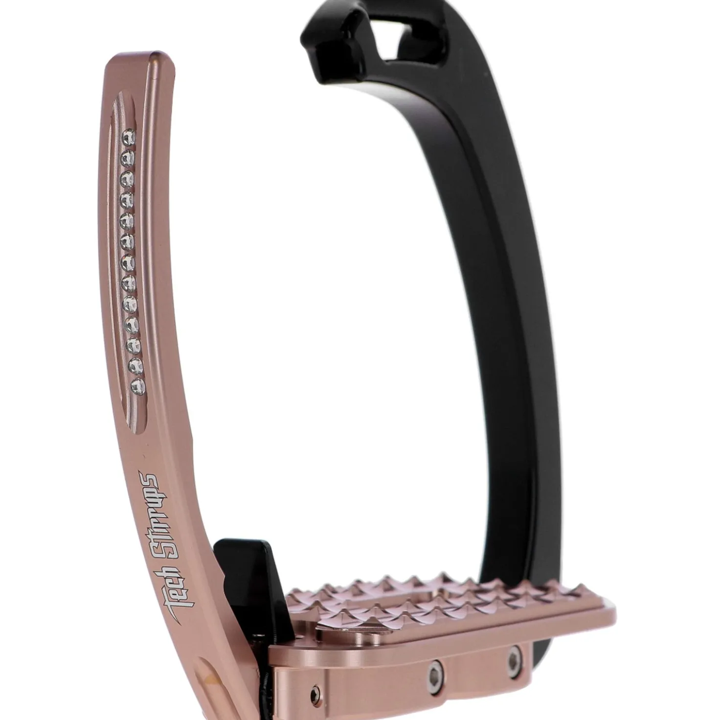 Tech Stirrups Stijgbeugels Venice Sloped Evo Swarovski Zwart/Rosegoud