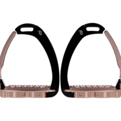 Tech Stirrups Stijgbeugels Venice Sloped Evo Swarovski Zwart/Rosegoud