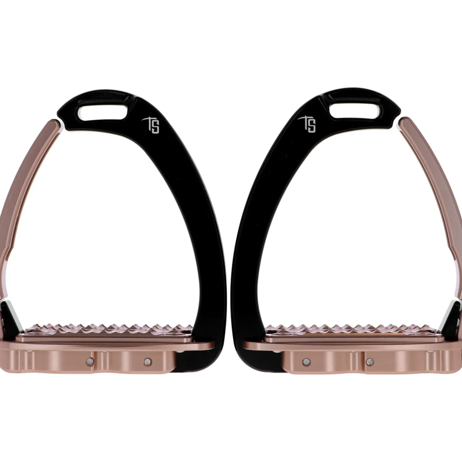 Tech Stirrups Stijgbeugels Venice Sloped Evo Swarovski Zwart/Rosegoud