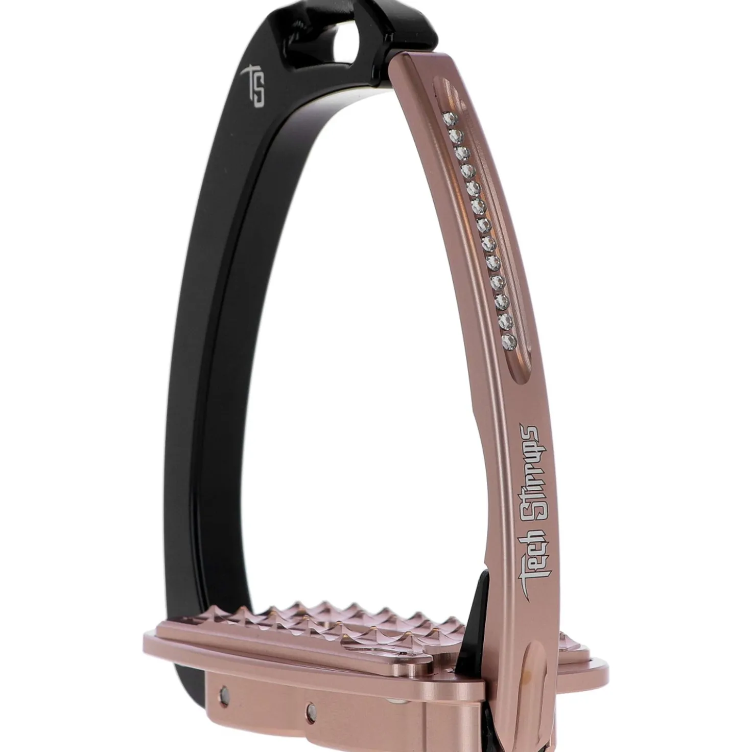 Tech Stirrups Stijgbeugels Venice Sloped Evo Swarovski Zwart/Rosegoud