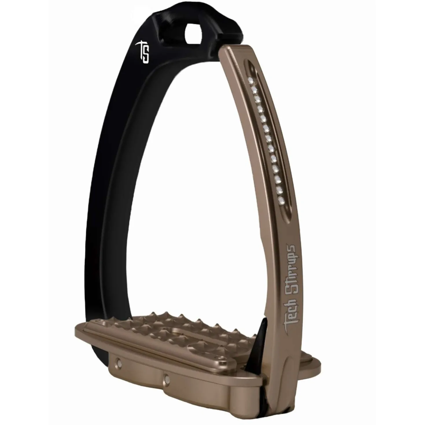 Tech Stirrups Stijgbeugels Venice Sloped Evo Swarovski Zwart/Bruin